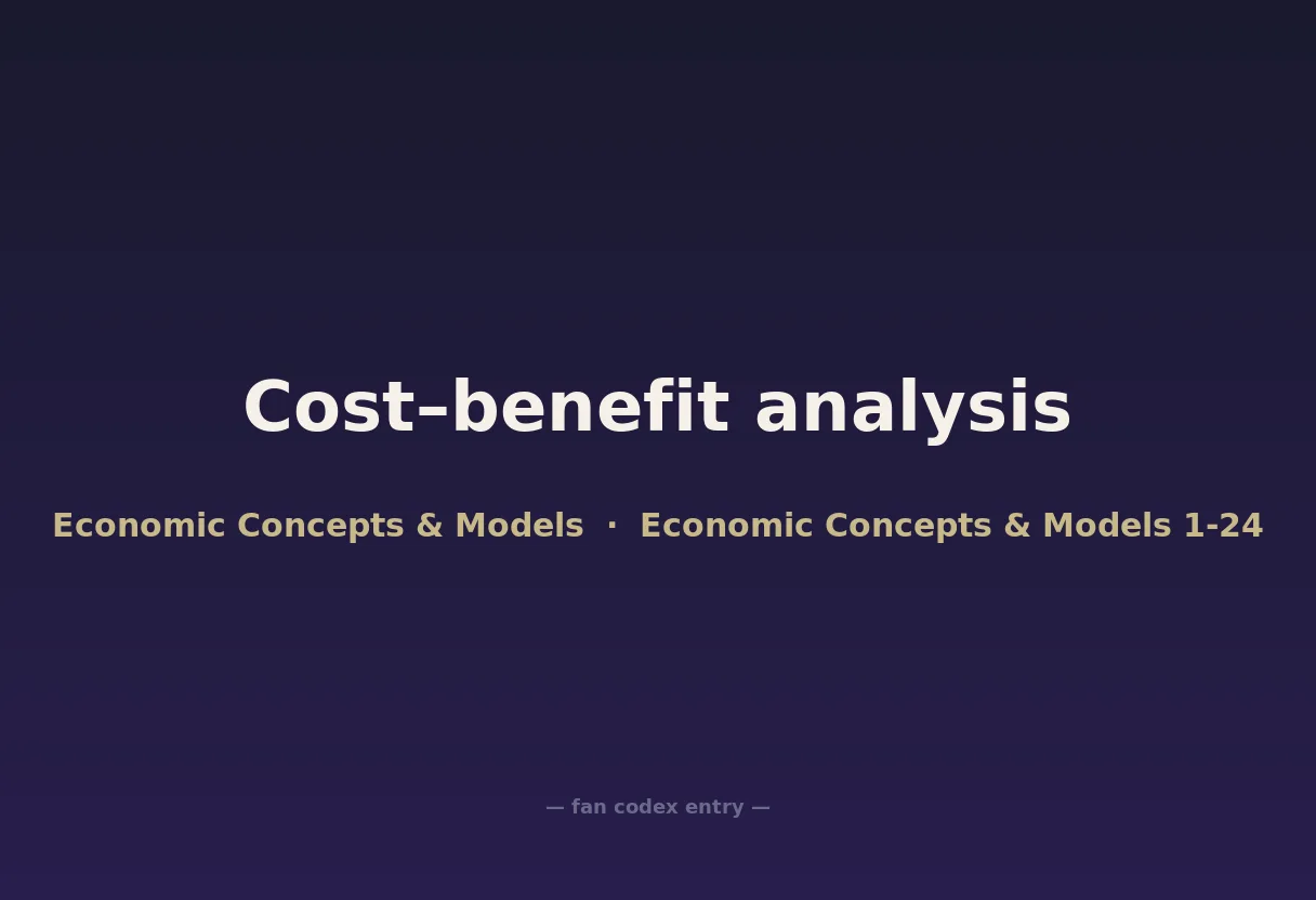 Cost–benefit analysis