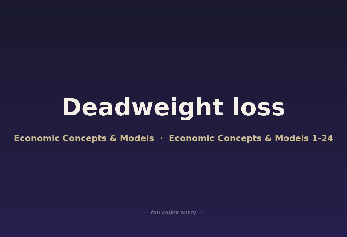 Deadweight loss